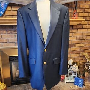 Lauren Ralph Lauren Macys Black Blazer Gold Buttons preppy business church